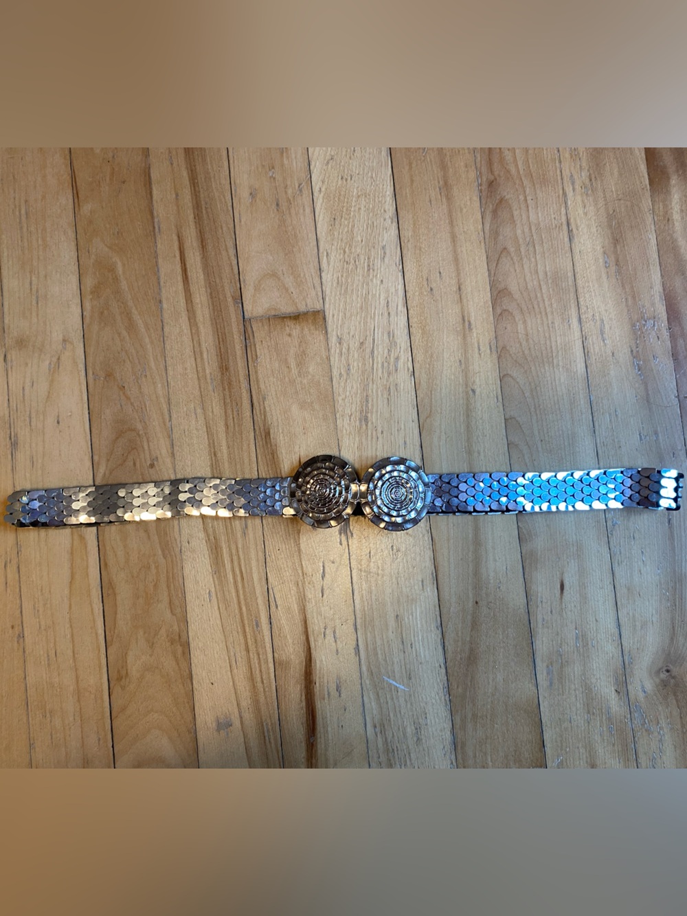 Silver Sequin Link Statement Belt Y2K Festival Grunge
